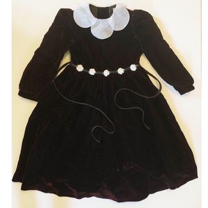 Florence Eiseman Velvet Dress with White Petal Collar